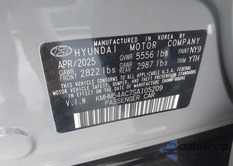2025 Hyundai Ioniq 6 Limited из США, поврежденный, VIN KMHM54AC7SA105209